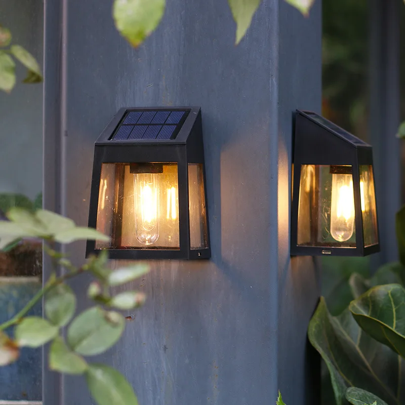 Waterproof Junction Box Solar - Luz Solar de pared para exteriores,