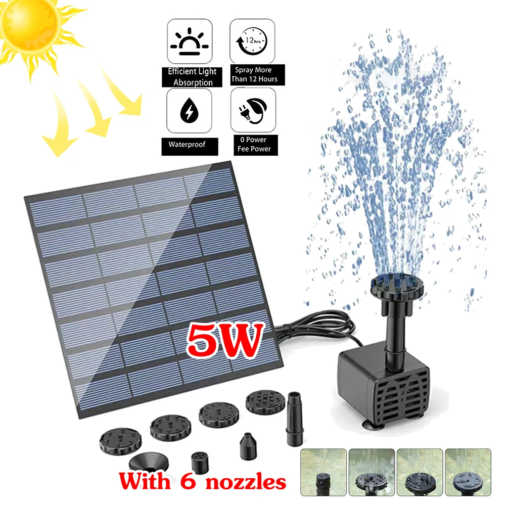 Solar Pool Pump Kit - Bomba de fuente de agua Solar