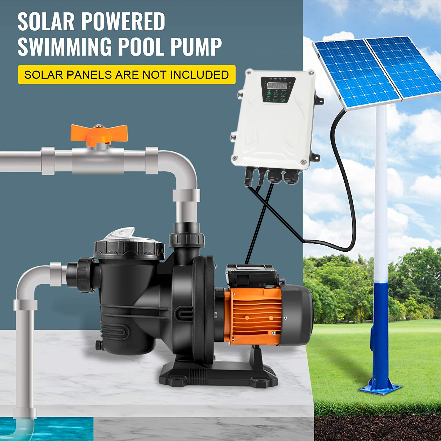 Solar Pool Pump Kit - Bomba de refuerzo Solar para piscina,