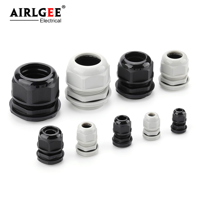 Cable Gland Waterproof - Conector de plástico de nailon blanco