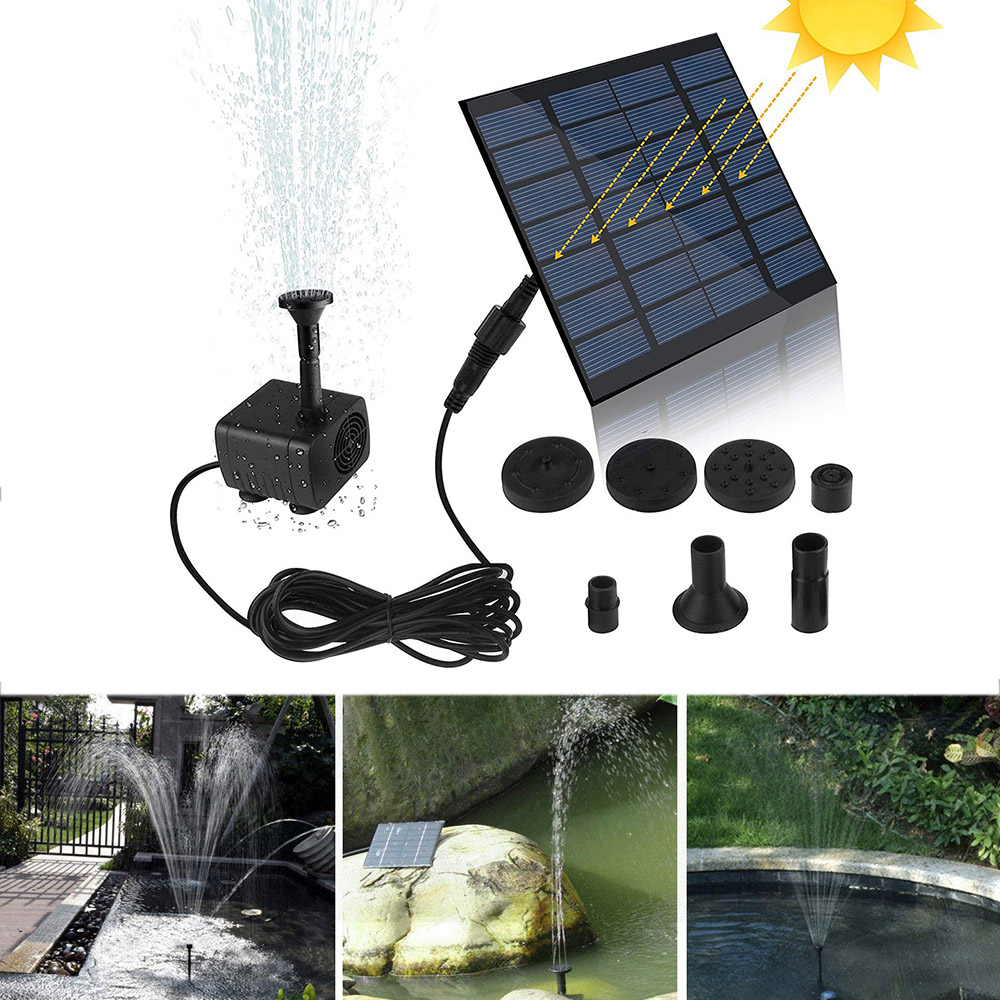 Mini bomba de Fuente Solar, Ki - Solar Pool Pump Kit reseña y precio